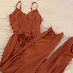 coral jumpsuit